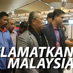 Muhyiddin Hanya Lambai Tangan Dan Senyum Sahaja Setiba Di KLIA !