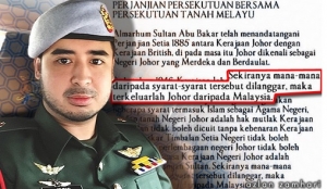 'Jika langgar perjanjian, Johor terkeluar dari Malaysia'