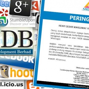 SKMM Beri Peringatan Jangan Sebar Maklumat Palsu 1MDB