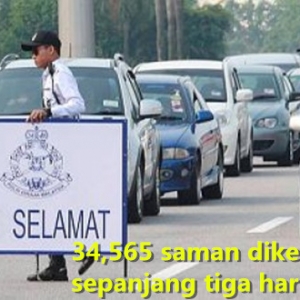 Op Selamat: 34,565 saman tiga hari pertama