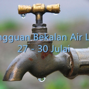 Gangguan bekalan air di Selangor antara 27 hingga 30 Julai