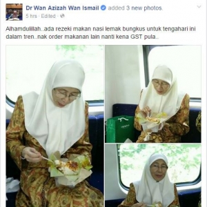 Foto Wan Azizah Makan Dalam Tren Jadi Bahan Kritikan