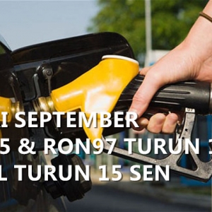 Harga Petrol Dan Diesel Turun Mulai September