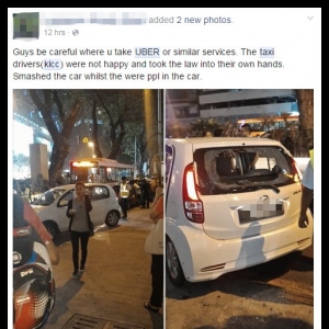 Teksi Kl Berang Sepak Terajang Teksi Uber/Grabcar