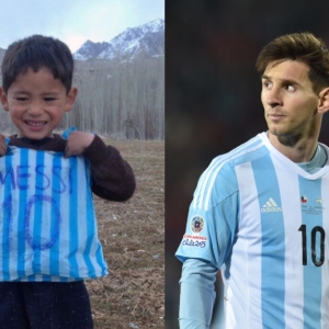 Peminat Cilik Pakai 'Jersi' Plastik Lionel Messi, Tarik Perhatian Dunia!