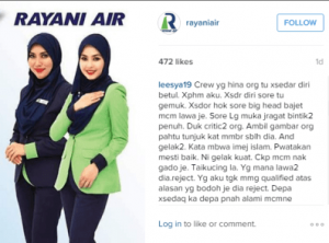 Netizen Kecam Staf Rayani Air, Biadap Dan Tak Profesional Semasa Temuduga
