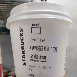 Perli Pelanggan? Starbucks Letak Mesej 'Diabetes Here I Come' Pada Cawan