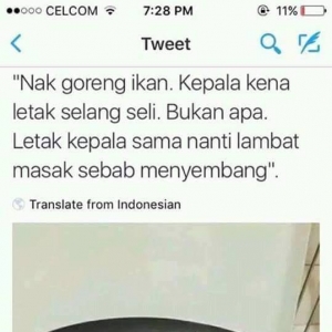 'Dalam Kuali Pun Nak Bergosip' - Pantang Larang Goreng Ikan Dikongsi Netizen