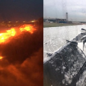 Pesawat Singapore Airline Terbakar Ketika Mendarat Cemas