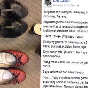 Suami Kongsi Tip Pilih & Beli Kasut Raya Dengan Isteri Tak Sampai 10 Minit
