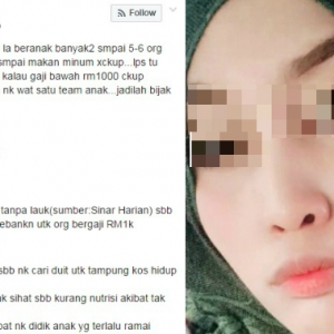 "Dah Tahu Suami Gaji RM 800- RM 1000, Janganlah Beranak Banyak"