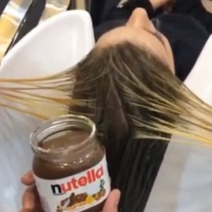 Inilah Hasilnya Bila 'Sapuan' Nutella Dijadikan Sebagai Pewarna Rambut!