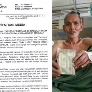 HKL Nafi Hidangan Roti Berkulat Kepada Pesakit