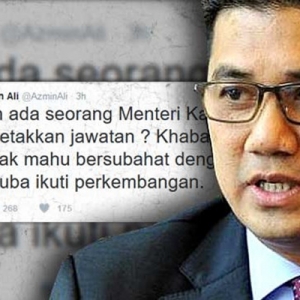 Azmin Ali Dakwa Ada Menteri Kanan Letak Jawatan Kerana 1MDB, Najib Nafi