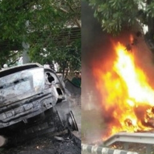 Kaki Tersangkut, Lelaki Maut Terbakar Dalam Kereta