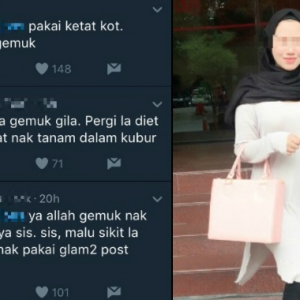 "Aku Gemuk, Hang Panas Pungkoq Pasaipa"-Gadis Berang Dikecam Netizen