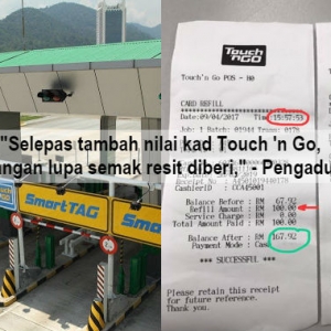 Bagi RM200 Untuk Top Up Touch n' Go, Tapi Dapat RM100 Saja