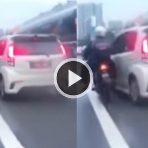 Tular Video Myvi Putih Himpit Penunggang Motor Di Laluan Kecemasan