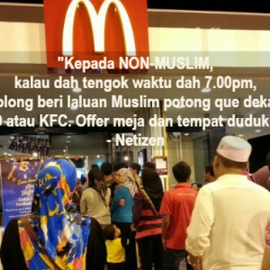 Netizen Kena 'Bash' Sebab Pandai-pandai Nasihat Non-Muslim Ketika Berbuka