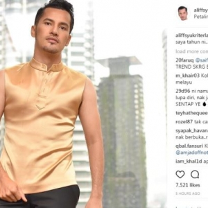 Fesyen Baju Raya Tanpa Lengan Aliff Syukri Teruk Kena Kecam