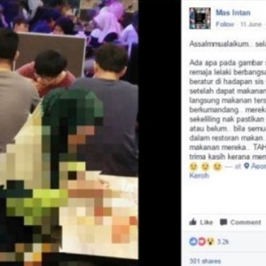 Tunggu Waktu Berbuka Puasa Baru Makan, Tindakan 5 Pemuda Cina Dipuji Netizen