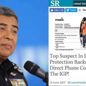 Tan Sri Khalid Akui Kenal Lelaki Kutip Wang Perlindungan Untuk Polis