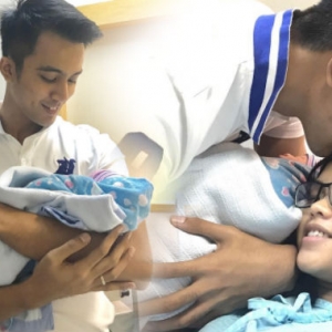 Aliff Aziz Dapat Baby Boy, Mohamad Ayden Adrean Namanya!