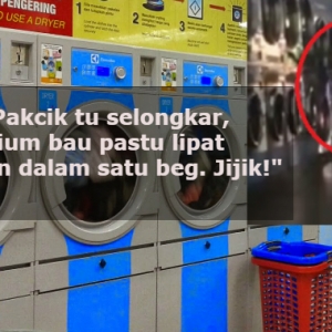 Lampias Nafsu Tak Bertempat, Pakcik Ini Syok Cium Seluar Dalam Wanita Di Kedai Dobi