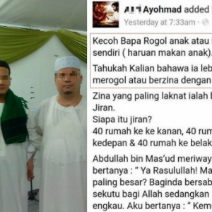 "Baik Rogol Anak Sendiri Dari Zina Dengan Orang Lain."- Lelaki 'Kuat' Agama