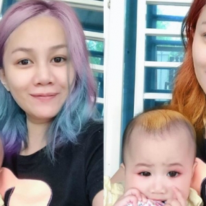 Peminat Hentam Stacy, Warnakan Rambut Anak Biru Dan Ungu?