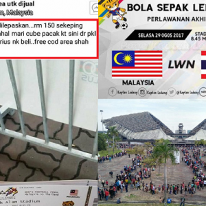 Perlawanan Akhir Bola Sepak Sukan SEA : Ulat Tiket Dikecam Netizen, Jual Tiket  RM150 Sekeping