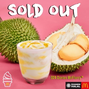 Tak Sempat Merasa! - Netizen Terkejut Aiskrim Durian McD 'Sold Out' Tak Sampai Seminggu
