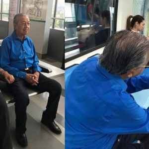 Tun Mahathir Bawa Isteri Jalan-Jalan Naik MRT Sempena Cuti Panjang