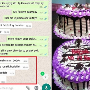 "Awak Makan Sendirilah Kek Tu, Saya Tak Suka" - Pelanggan Biadab Batal Pesanan Saat Akhir