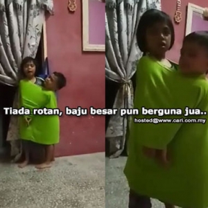 Nak Gaduh Sangat, Nasib Baik Mama Ada Baju Besar- Video Ibu Hukum Anak Dipuji Netizen