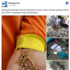 Penemuan Duit Berkepuk, Barang Kemas Di Celah Kawasan Banjir Buat Netizen Ternganga...