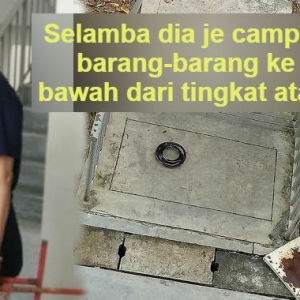 Pecah Kepala Budak Macam Mana?-Selamba Je Dia Buang Besi, Dapur Gas, Kipas Dari Atas