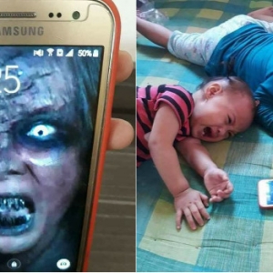 Cukup-Cukuplah Bodohkan Anak Kecil Dengan Gambar Wajah Hantu Di Skrin Telefon