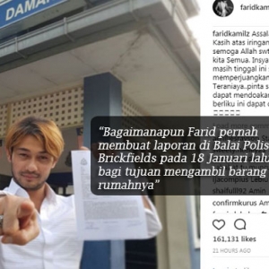 Polis Nafi Terima Laporan Farid Kamil