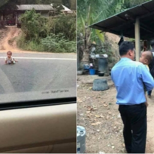 Agak-Agak La Nak Tidur Waktu Siang, Anak Merangkak Sampai Ke Jalan Raya Dah Tu