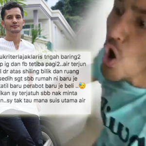 "Cepat, Habis Perabot Aku Kena Air!" - Istana Gah Aliff Syukri Jadi Air Terjun