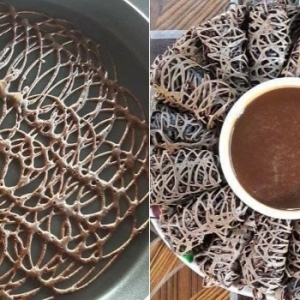 Roti Jala Sos Coklat – Versi Baru Yang Jadi Kegilaan Sekarang