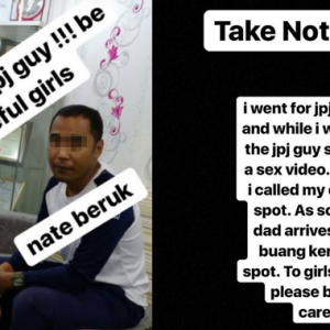 "Inilah 'Nate Beruk' Tu!" - Pegawai JPJ Tunjuk Video Seks Ketika Ujian Memandu