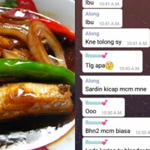 Hari Pertama Kak Long Di Rumah Mentua, Belajar Masak Sardin Guna WhatsApp