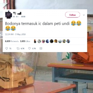 Akibat Terlampau Teruja, Ada Yang Termasuk Kad Pengenalan Dalam Peti Undi!