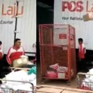 Pekerja Pos Malaysia Buat Hal, Campak Barang Pelanggan