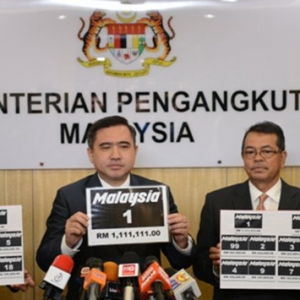 Nombor Plat 'Malaysia 1' Pecah Rekod, Dibida Pada Harga RM1.11 Juta