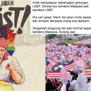 Biadab! Bekas Pegawai Akhbar Syed Saddiq Tukar Bendera Malaysia Ke Warna LGBT