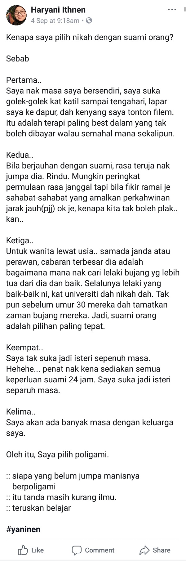 Kenapa Saya Pilih Kahwin Dengan Suami Orang Sebab Seronok Layan Separuh Masa Je Kongsi Tular Semasa Forum Cari Infonet