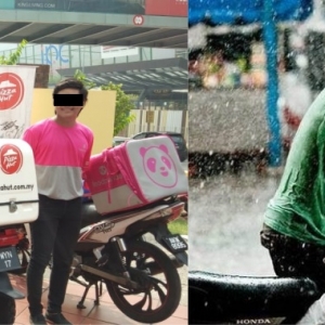 "Ketika Hujan, Janganlah Order Pizza Atau McDonald. Kesian Rider Kena Hujan Dan Jalan Gelap"